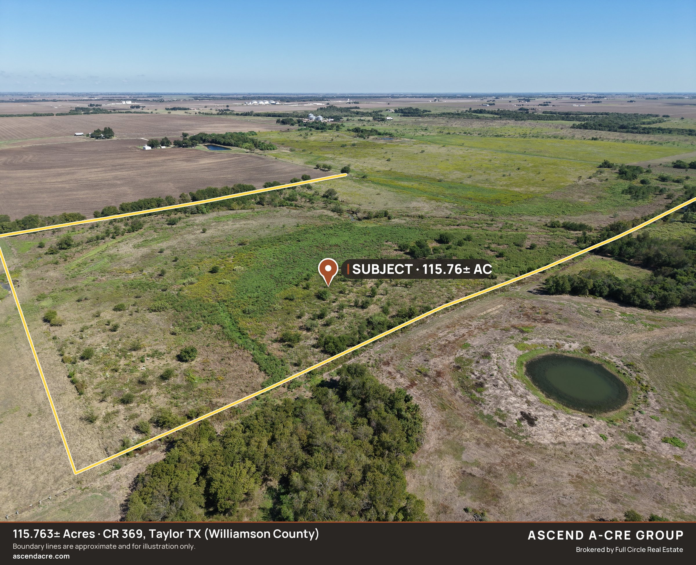 Drone aerial of the back of the tract from the south-west corner